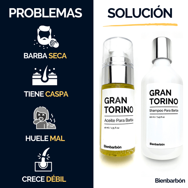 Aceite y Shampoo Para Barba · Paquete 2 Piezas